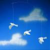 Flensted Mobiles Soaring Seagulls Hanging Mobile - 16 Inches Plastic - Handmade in Denmark - Home Decor, Unisex, Hanging Mount view 2
