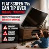 QuakeHOLD! Universal Flat Screen TV Safety Straps, Nylon Anti-Tip Adhesive Straps, Earthquake Protection, For TVs and Furniture, Child Proofing for Home Safety, Easy Installation, Black, 1 Pack view 2