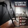 QuakeHOLD! Universal Flat Screen TV Safety Straps, Nylon Anti-Tip Adhesive Straps, Earthquake Protection, For TVs and Furniture, Child Proofing for Home Safety, Easy Installation, Black, 1 Pack view 3