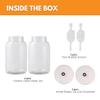FastRack 1 Gallon Mason Jar Wide Mouth & Twin Bubble Airlock (Pack of 2) | for Fermentation, Pickling, Brewing & Dry Storage  BPA-Free One Gallon Glass Jar with Lid view 2