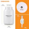FastRack 1 Gallon Mason Jar Wide Mouth & Twin Bubble Airlock (Pack of 2) | for Fermentation, Pickling, Brewing & Dry Storage  BPA-Free One Gallon Glass Jar with Lid view 3
