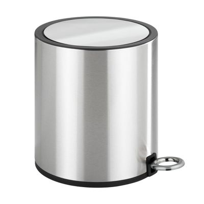 WENKO Pedal bin Monza of Stainless Steel 3l Shiny, 18.5 x 24.5 x 25.5 cm, Glossy