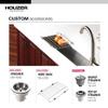 Houzer CTB-3285 Contempo 30 Inch Trough Series Stainless Steel Bar Sink, Single Bowl, Satin Finish, Strainer and Bottom Grid Accessories Included view 3