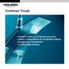 Houzer CTB-3285 Contempo 30 Inch Trough Series Stainless Steel Bar Sink, Single Bowl, Satin Finish, Strainer and Bottom Grid Accessories Included view 4