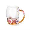 Bestbling Creative Handmade Enamel Home Decration Enamel Flower Crystal Glass Coffee Tea Water Cup (32CL, Chrysanthemum) view 2