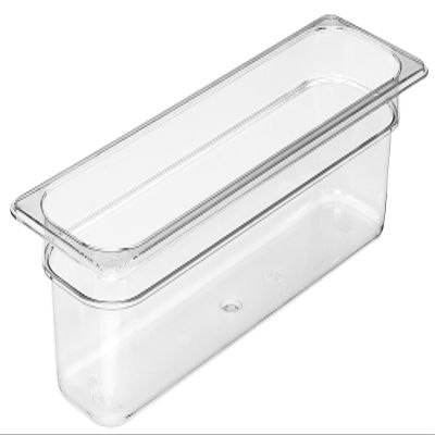 Cambro Camwear Food Pan, 1/2 by 4-Inch, Long Clear