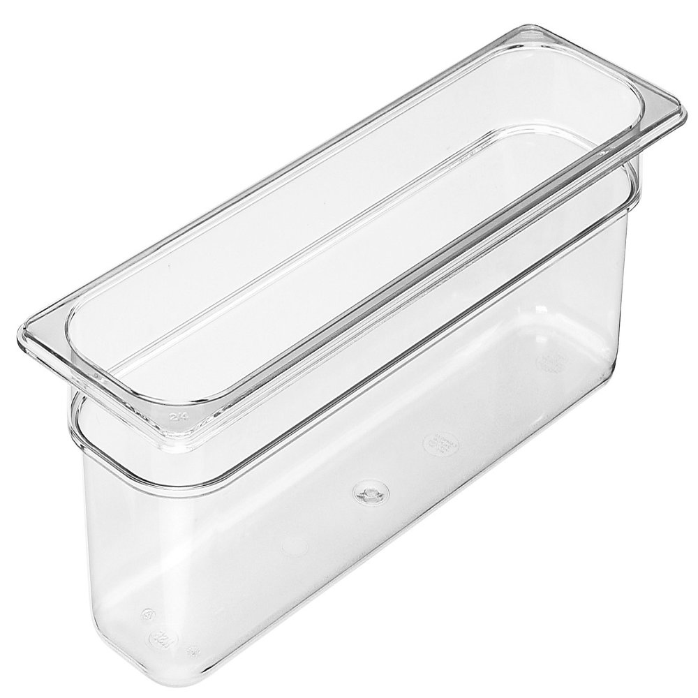 Cambro Camwear Food Pan, 1/2 by 4-Inch, Long Clear