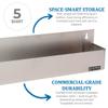 San Jamar Speed Rail with 5 Quart Capacity for Kitchen, Bar, And Restaurants, Stainless Steel, 22.25 Inches, Silver view 3