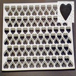 Thermohauser 47591 Thermo Cookie Cutting Sheet 1-3/4" Heart 95/Sheet