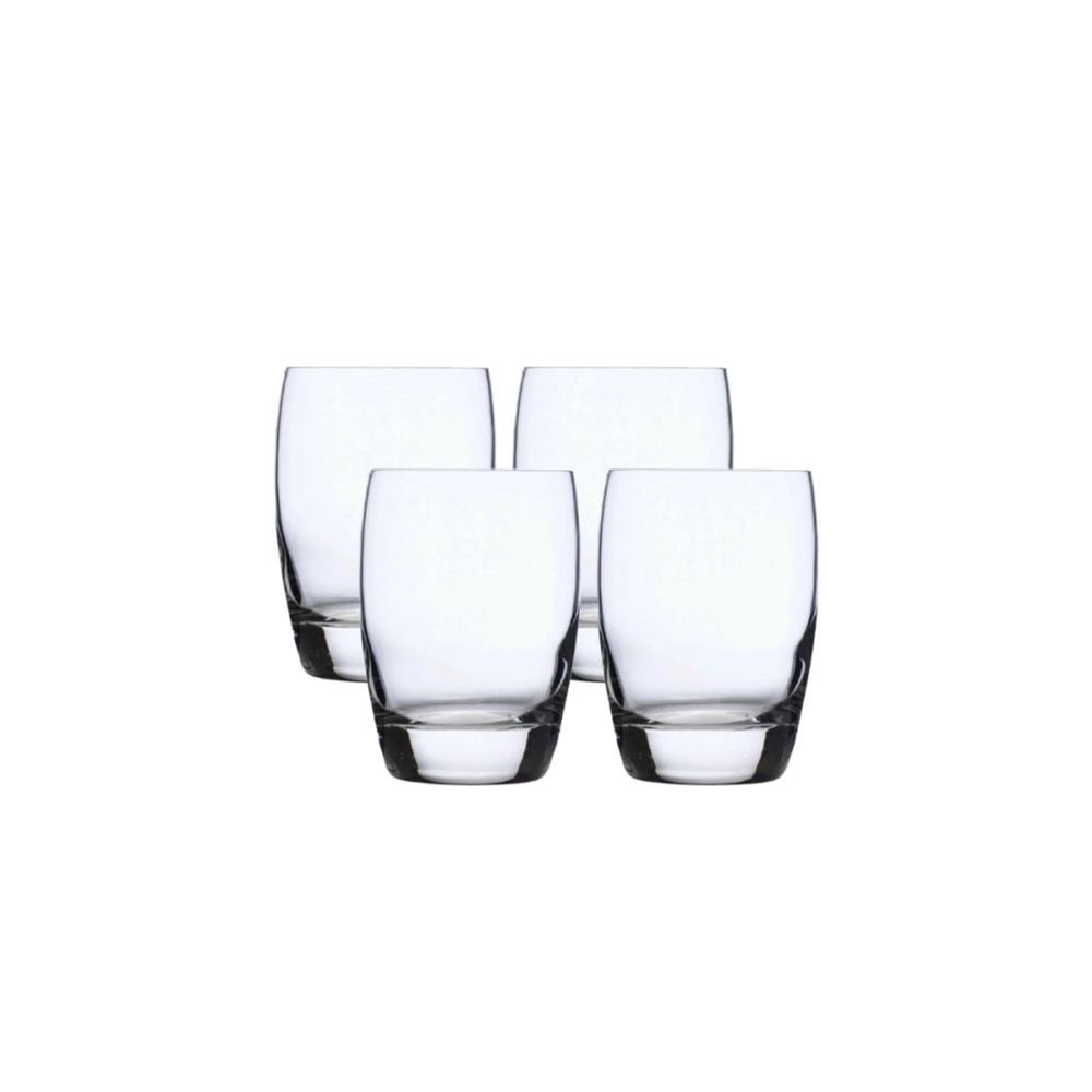 Luigi Bormioli Michelangelo 9 oz Whisky Glasses - Refined Drinking Experience - Fine Laser-Cut Rims, Ideal for Cocktails, Whikey, Shots, More - Dishwasher Safe, Made in Italy (Set of 4)