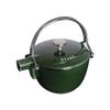 Staub Cast Iron 1-qt Round Tea Kettle - Basil, Made in France view 1