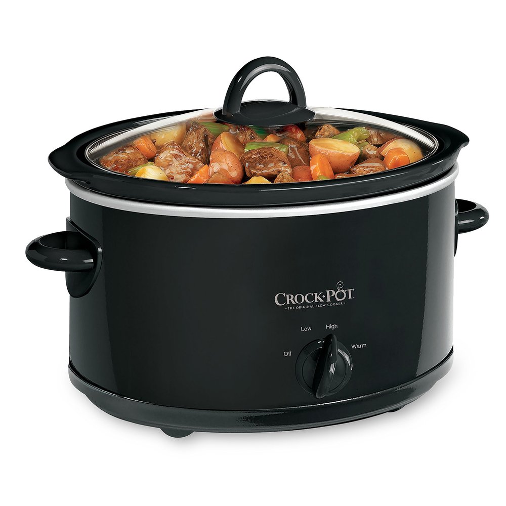 Crock-Pot 4-Quart Manual Slow Cooker, Black