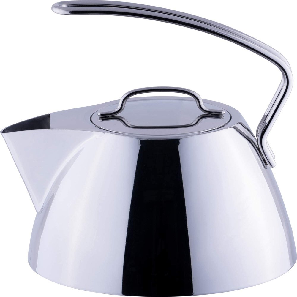 Miyazaki Seisakusho Geo Kettle, 0.6 gal (2.5 L), Made in Japan, Wide Mouth Type, Induction Compatible, Compatible with All Heat Sources, Stainless Steel