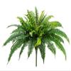 22 Inches Long Silk Artificial Boston Fern Bush with a 36 Inches Spread from Tip to Tip When Spread Out from The Middle. 32 Branches (Pack of 4) view 1