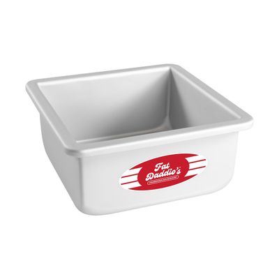 Fat Daddio's PSQ-663 Anodized Aluminum Square Cake Pan, 6 x 3 Inch