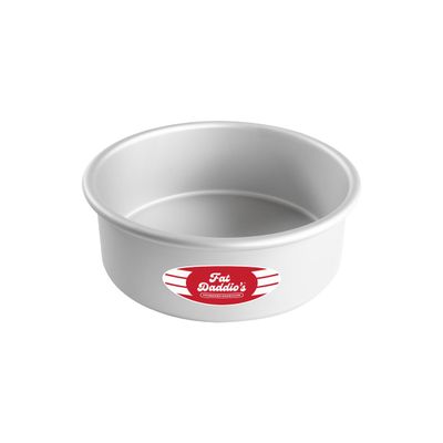 Fat Daddio's PRD-83 Anodized Aluminum Round Cake Pan, 8 x 3 Inch, Silver