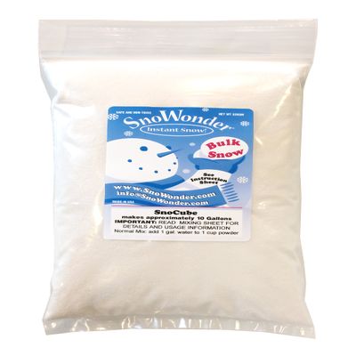 SnoWonder Instant Snow Fake Artificial Snow, Also Great for Making Cloud Slime - Mix Makes 60 Gallons of Fake Snow