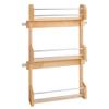 Rev-A-Shelf 18" 3 Tiered Pull Out Shelf Organizer for Kitchen Cabinets, Pantry Storage Spice Seasoning Rack, Door/Wall Mounted, Maple Wood, 4SR-18 view 1