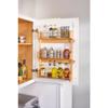 Rev-A-Shelf 18" 3 Tiered Pull Out Shelf Organizer for Kitchen Cabinets, Pantry Storage Spice Seasoning Rack, Door/Wall Mounted, Maple Wood, 4SR-18 view 2