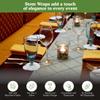 Regency Wraps Fabric Stem Wraps, Covers for Stemmed Glass Bases, Pack of 12 Elegant Yet Absorbent and Disposable Table Decor, Fit up to 3.25" Base, White view 3