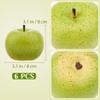 Gresorth 6pcs Lifelike Artificial Green Apple Faux Fake Apples Fruit Home House Kitchen Cabinet Decoration view 2