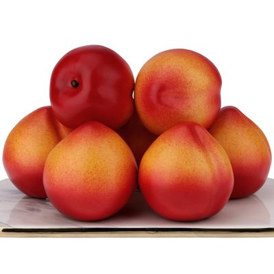 Gresorth 6pcs Artificial Peach Decoration Fake Nectarine Fruit Display Faux Lifelike Fruits Ornament Home Party Kitchen Christmas