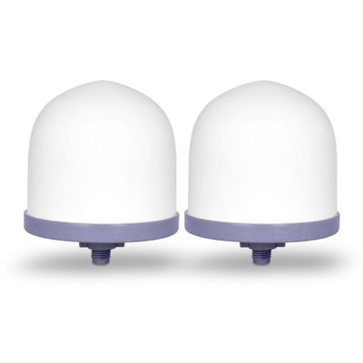 Replacement Ceramic Dome Water Filter 0.2 to 0.5 micron for Countertop & Water Coolers. First Stage of Filtration, Traps all Impurities (Set of 2)