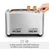 Breville BTA840XL Die-Cast Smart Toaster, 4 Slice, Brushed Stainless Steel view 2