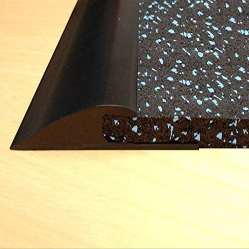 American Floor Mats Rubber Flooring Beveled Edge Ramps (12 Linear Feet, Low Profile) | Reducer Strip