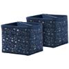 Carson Dellosa 5.25" Blue Desk Organizer Set, 2 Collapsible Office Storage Containers, Silver Star Pocket Charts for Storing Pen, Crayon, and Other School Supplies for Classroom Organization view 1