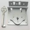 Half Mortise Chest Lid Lock With Key M1808 Overall 1-9/16"High X 2-9/16"Wide view 1