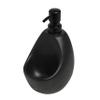 Umbra Joey, Matte Ceramic Liquid Soap Dispenser with Sponge Caddy, Ideal for Kitchen or Bathroom Use, Black view 1