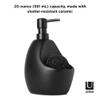 Umbra Joey, Matte Ceramic Liquid Soap Dispenser with Sponge Caddy, Ideal for Kitchen or Bathroom Use, Black view 3