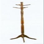 Cherry Finish Coat & Hat Rack Adjustable Height & Twist Top Style