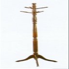Cherry Finish Coat & Hat Rack Adjustable Height & Twist Top Style