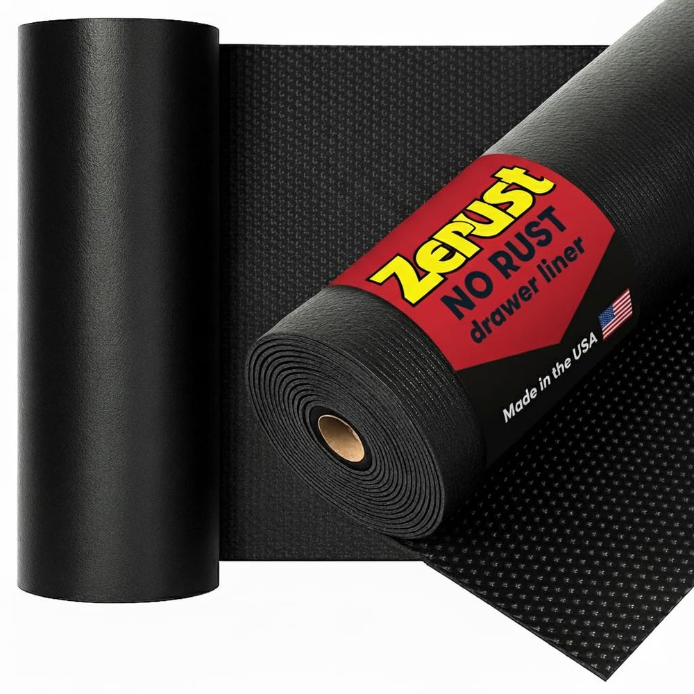 Zerust No Rust Tool Box Drawer Liner  Anti-Rust, Non-Slip Tool Box Liner Roll, 22.5" x 118", Cut-to-Fit Toolbox Drawer Liners for Drawers, Cabinets & Shelves  Made in USA