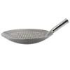 Winco Stainless Steel Round Skimmer, 12-Inch, Medium view 1