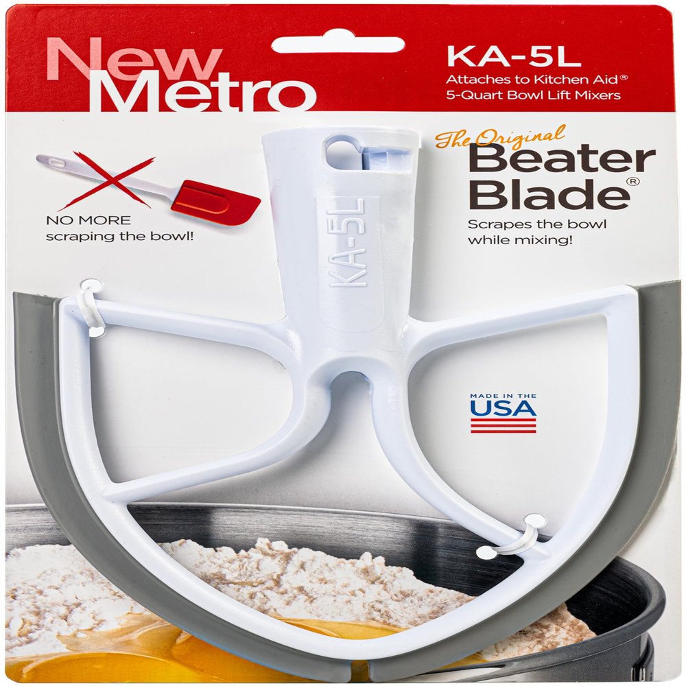 New Metro KA-5L Original Beater Blade Works w/ Most KitchenAid 5 Qt Bowl-Lift Stand Mixers, Grey