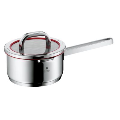 WMF Sauce Pan 16cm, 1.4L, Brushed Finish, Stainless Steel, Suitable for All Stove Tops, Including Induction, Dishwasher-Safe, With Lid