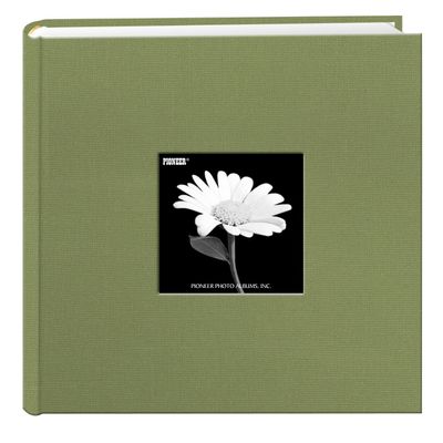 Fabric Frame Cover Photo Album 200 Pockets Hold 4x6 Photos, Sage Green