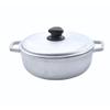 IMUSA 2.6 Quart Traditional Natural Made in Colombia Caldero with Lid for Cooking and Serving, Silver view 1