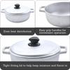 IMUSA 2.6 Quart Traditional Natural Made in Colombia Caldero with Lid for Cooking and Serving, Silver view 2