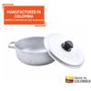 IMUSA 2.6 Quart Traditional Natural Made in Colombia Caldero with Lid for Cooking and Serving, Silver view 3