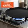 IMUSA 11in Carbon Steel Nonstick Round Comal with Metal Handles, Black view 2
