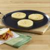IMUSA 11in Carbon Steel Nonstick Round Comal with Metal Handles, Black view 3