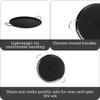 IMUSA 11in Carbon Steel Nonstick Round Comal with Metal Handles, Black view 4