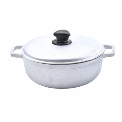 IMUSA Traditional Caldero made in Colombia with Lid, 4.8 Quart, Silver