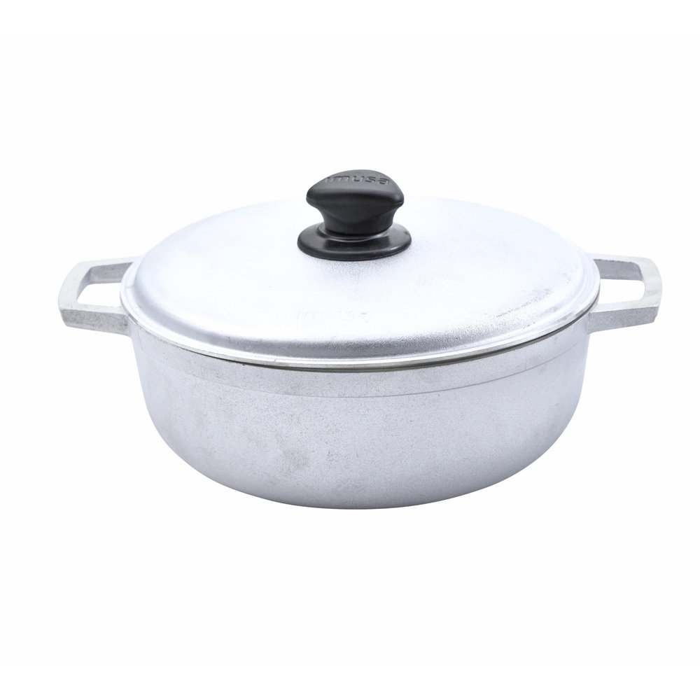IMUSA Traditional Caldero made in Colombia with Lid, 4.8 Quart, Silver