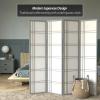 Red Lantern 6 ft. Tall Double Cross Shoji Screen - Grey - 4 Panels view 2