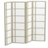 Red Lantern 6 ft. Tall Double Cross Shoji Screen - Grey - 4 Panels view 4
